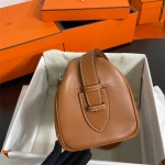 Private custom-made pure hand-sewn NouveauBoby shoulder bag, togo leather messenger bag, camera bag